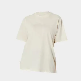 SeamlessTransition HighDensity Weave Asics Womens Logo Tee Beige