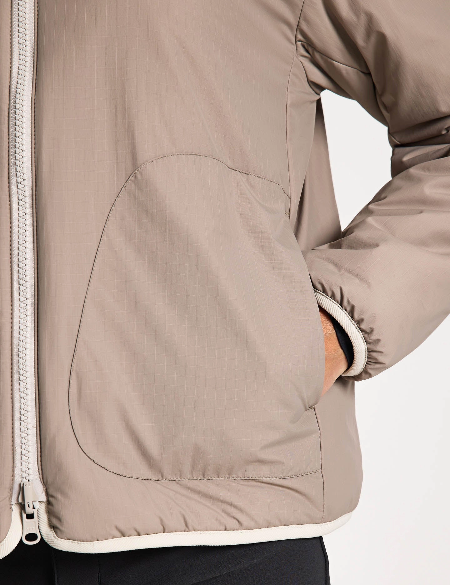 MoistureWicking Technology Snag Free Zipper Technology Asperton Reversible Jacket - Char/Stone