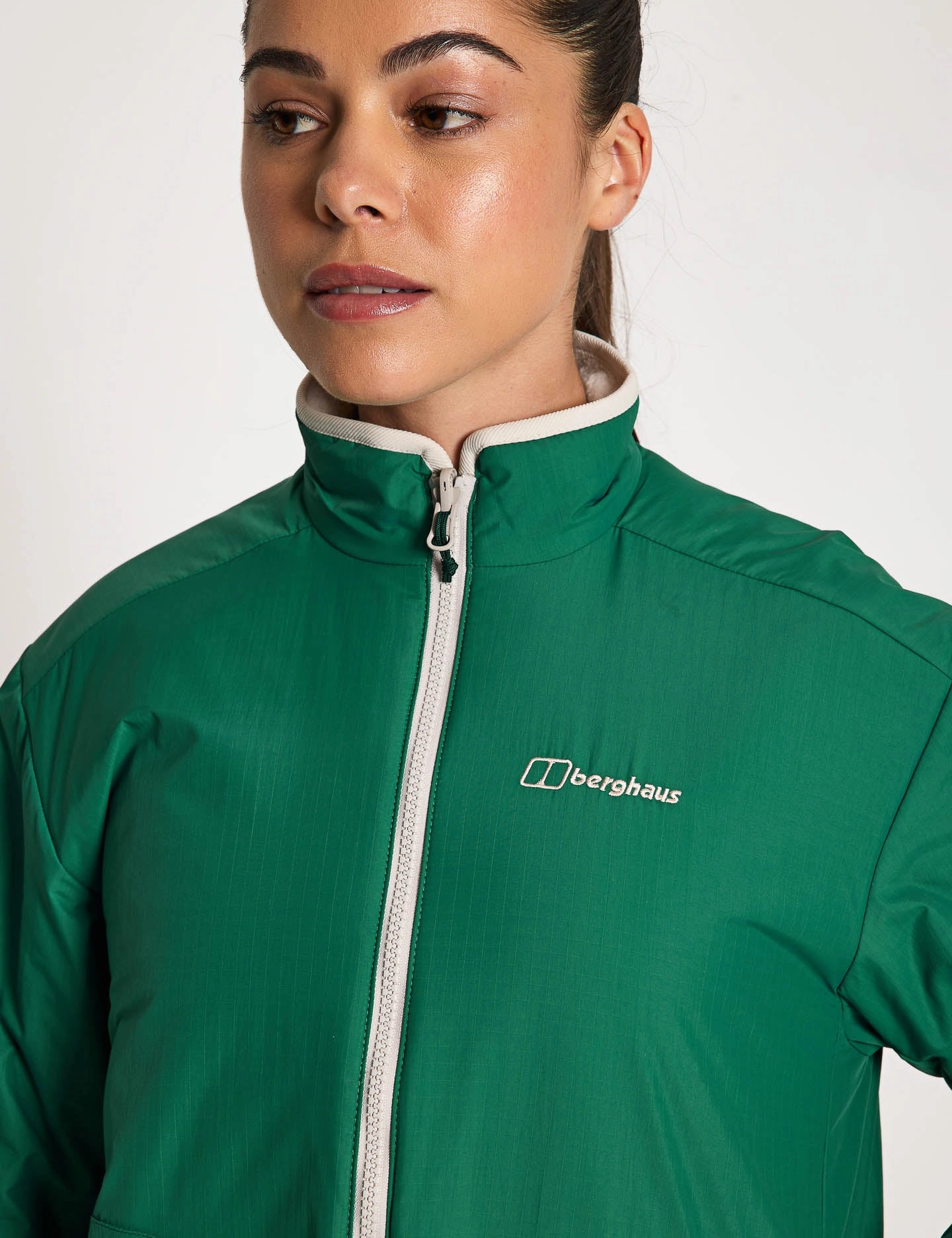 Reinforced Seam Construction Asperton Reversible Jacket - Meadow Green/Stone
