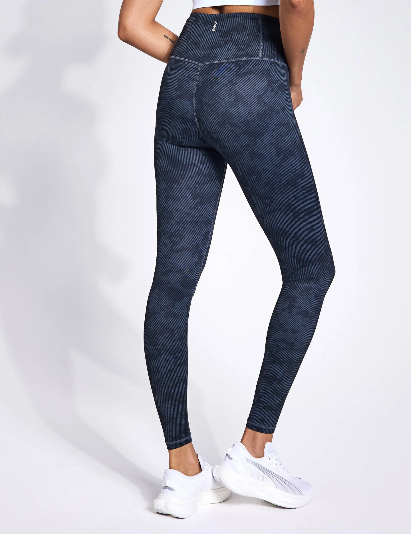 Astrid Ultra-Core Full Length Legging - Black Stucco Flexible Wear Park Run Soft Touch