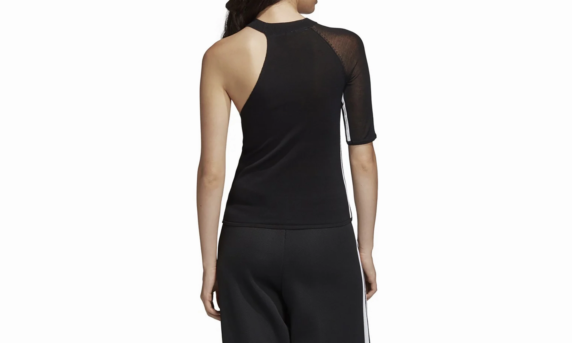 Recycled Polyester VersatileStyle Asymmetrical T-Shirt "Black"