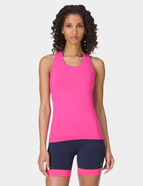 low traffic areas Quick Wash Athlete Seamless Gym Vest - Fuchsia Pink