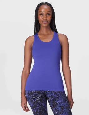 Athlete Seamless Workout Vest - Rich Blue Temperature Regulating Fabric Versatile Layering Piece