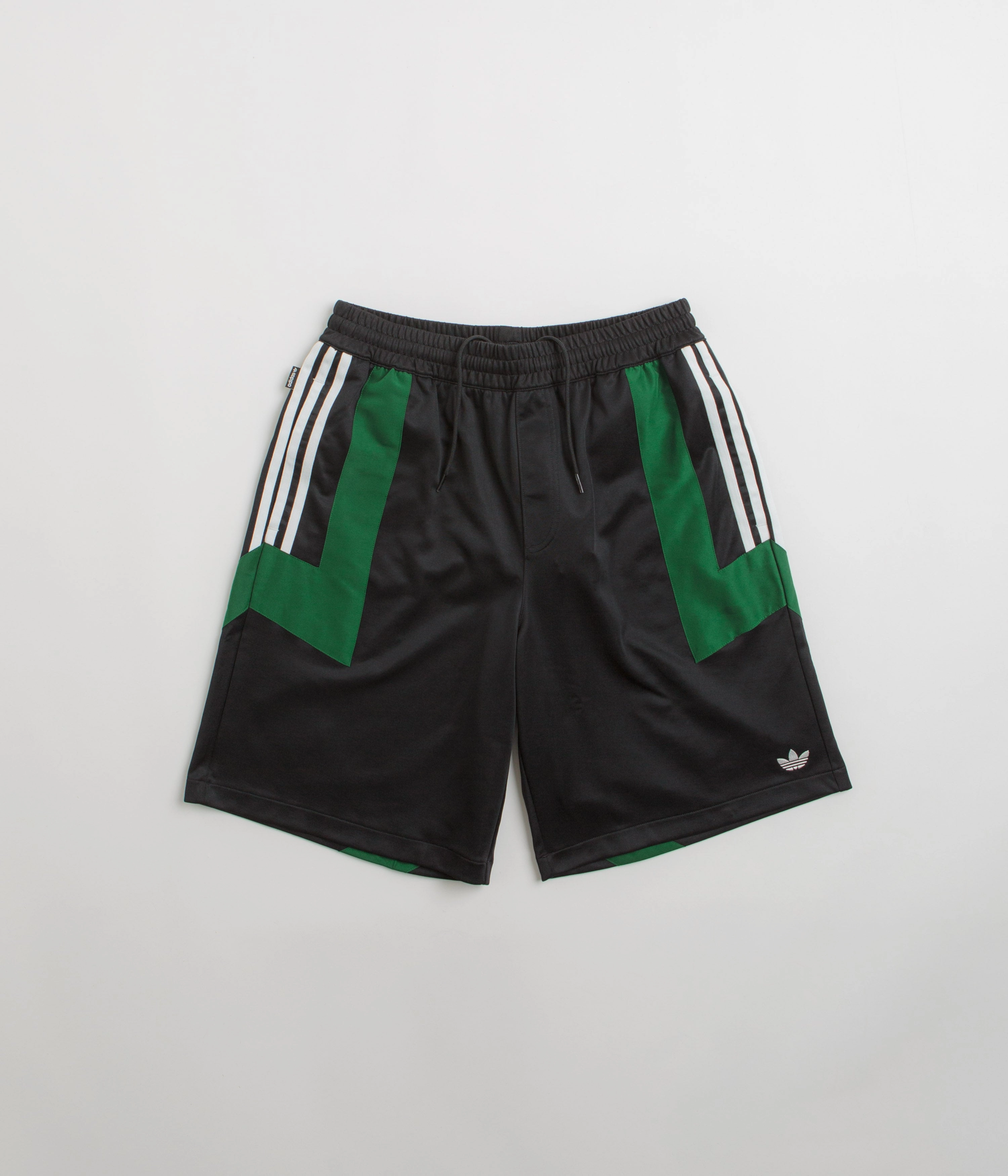 Adidas Skateboarding Football Shorts - Black / Dark Green / White Lightweight Fabric Moisture Management Lining