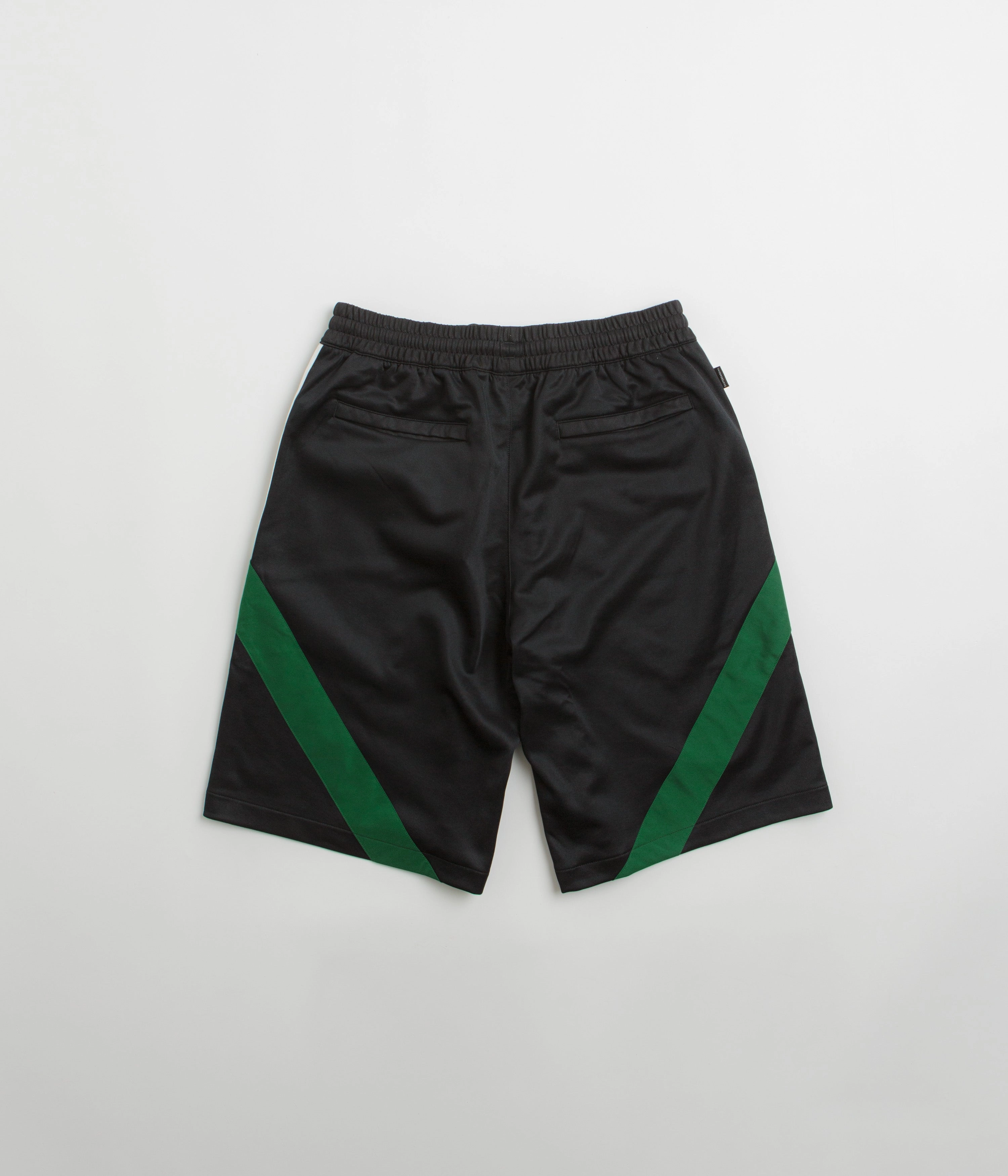 sequined details Adidas Skateboarding Football Shorts - Black / Dark Green / White