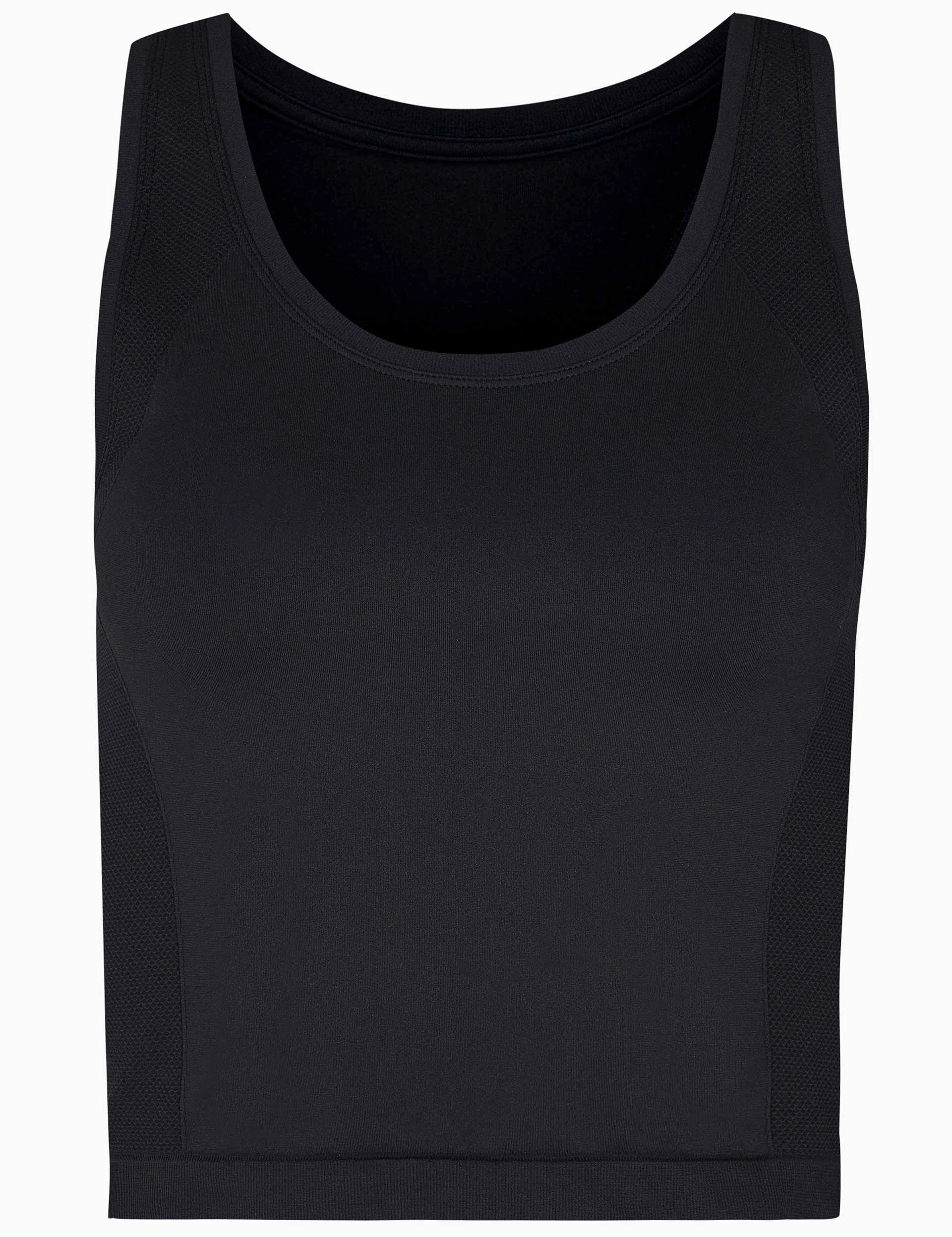 all - terrain Athlete Crop Seamless Gym Vest - Black