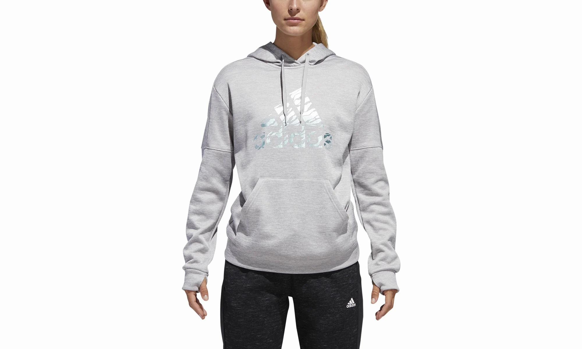 Athletics Badge Of Sport Camo Print Hoodie "Grey"