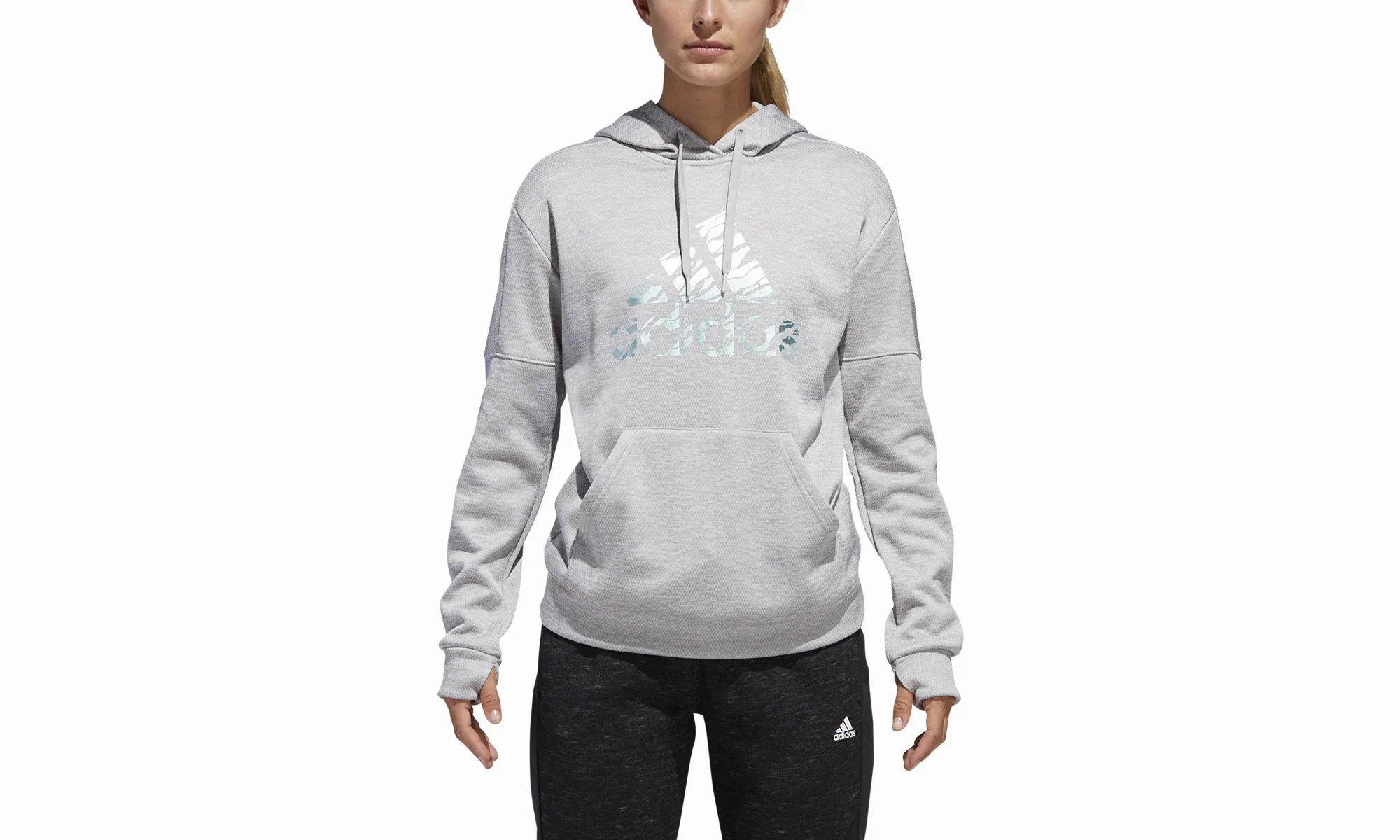 Athletics Badge Of Sport Camo Print Hoodie "Grey"