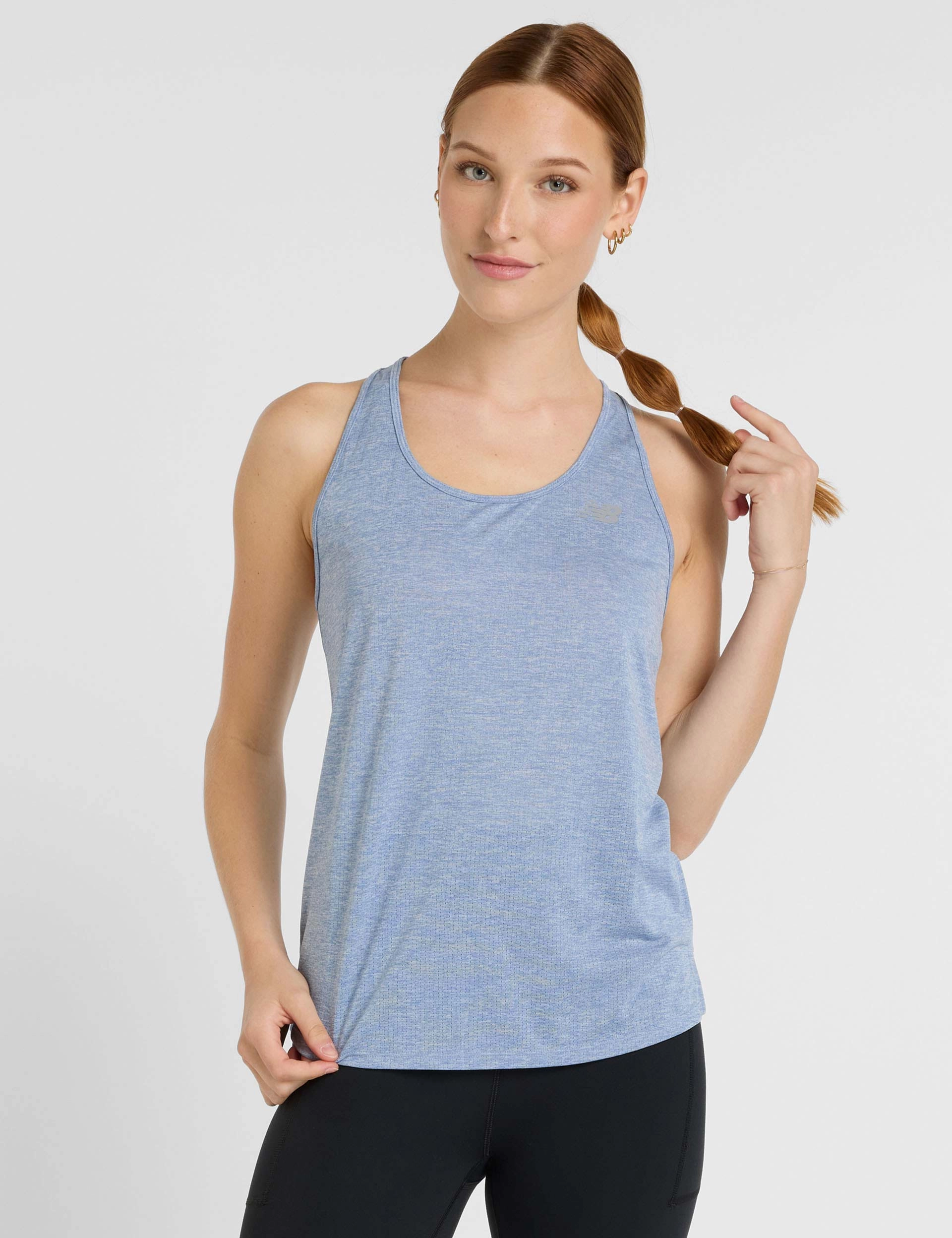 Athletics Tank - Dusk Shower Heather Reinforced Hem Stretch woven