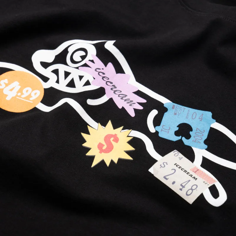 Ice Cream Cashier Tee - Black Rainy Day mountain climate