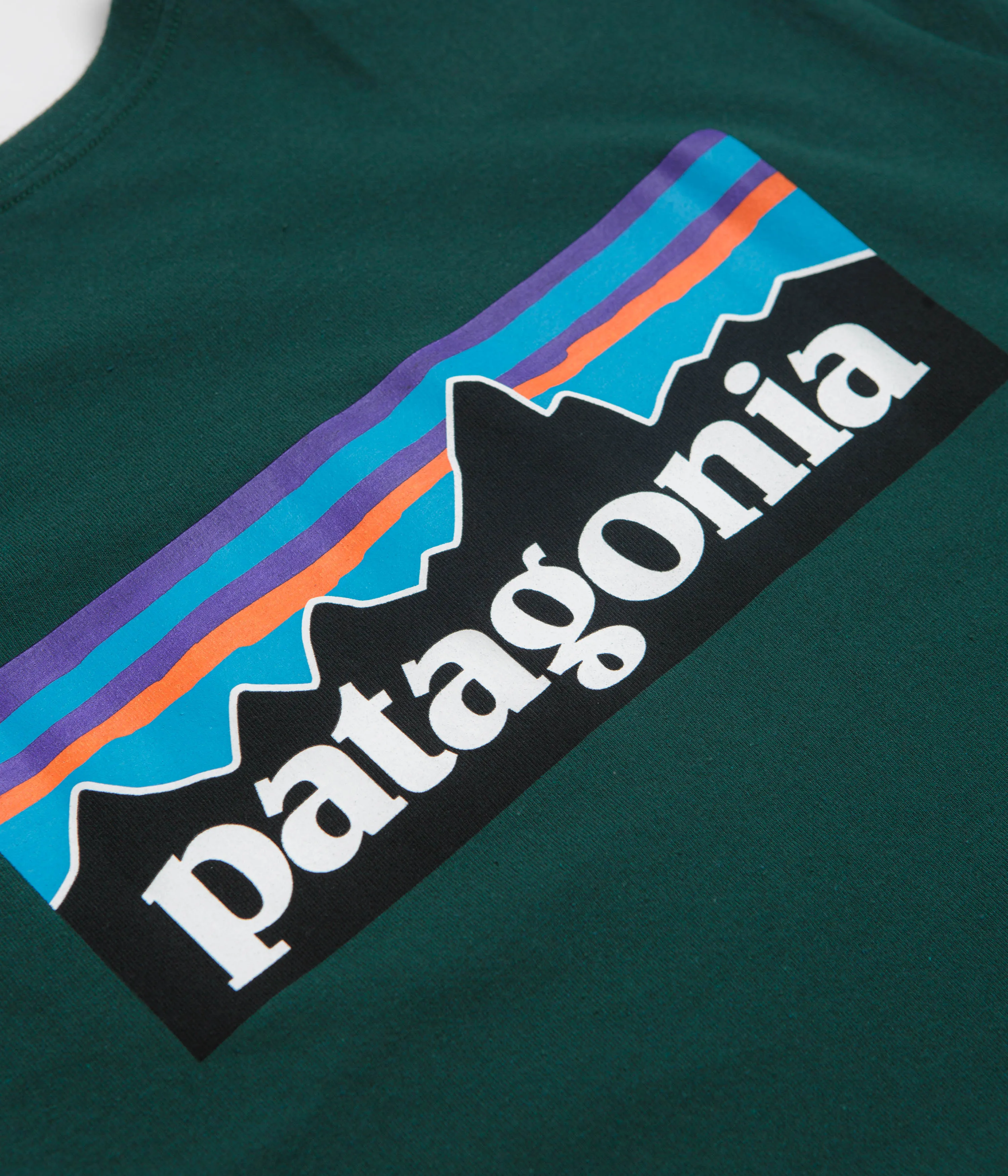 active shorts silhouette Patagonia P-6 Logo Responsibili-Tee T-Shirt - Cascade Green