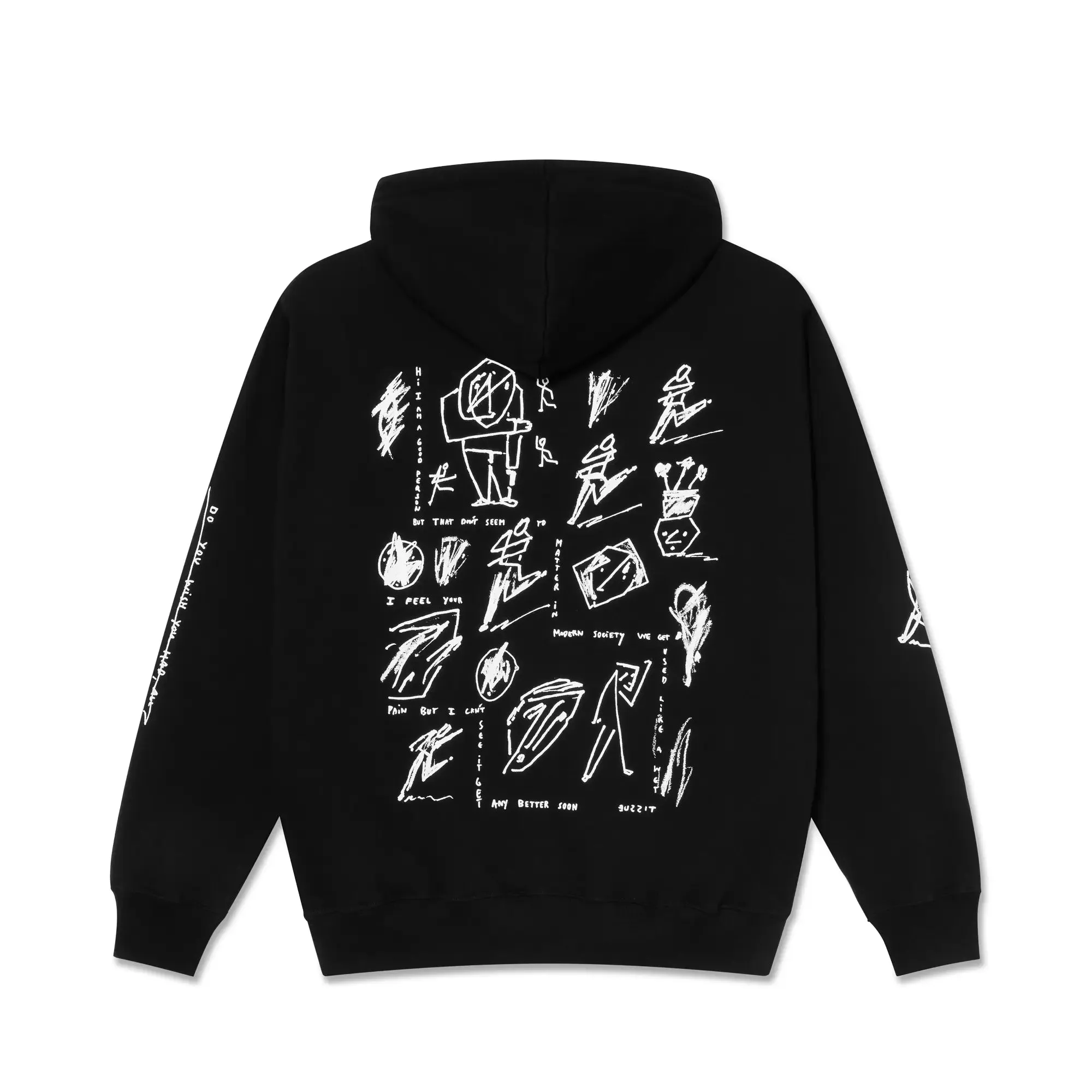 Polar Skate Co Dave Sad at Times Hoodie - Black Handsome Finish