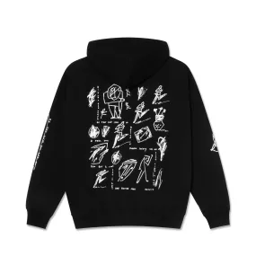 Polar Skate Co Dave Sad at Times Hoodie - Black Halloween look