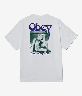 tall size Obey Stop Worry Now T-Shirt