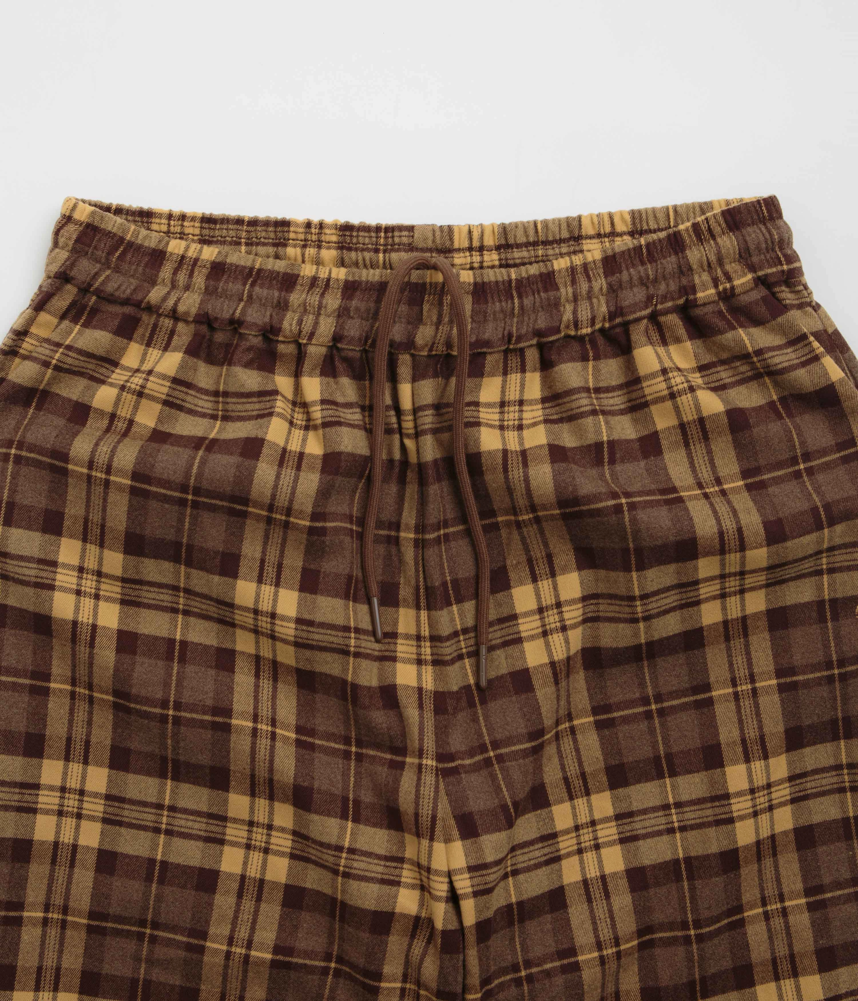 Striped Pattern Helas Flaner Pants - Brown