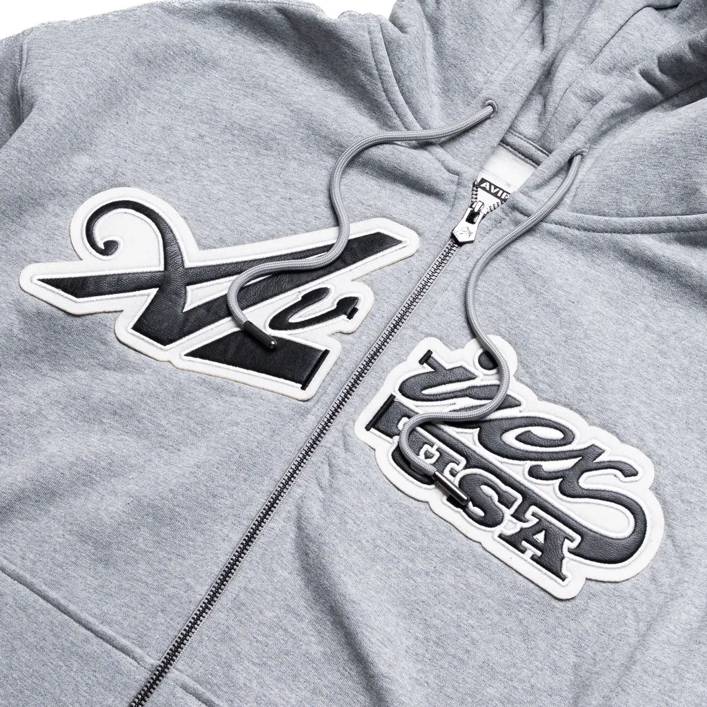 Avirex Script Hoodie - Heather Grey Wallaby like