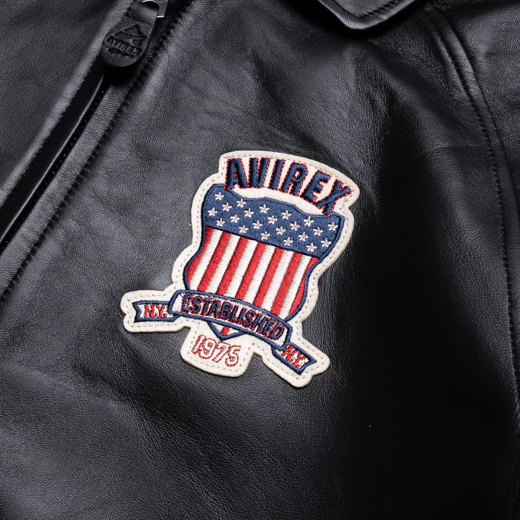 Outdoor Shield Abrasion resistant Avirex Icon Jacket - Jet Black