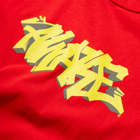 Awake NY Graffiti Tee - Red A-line silhouette