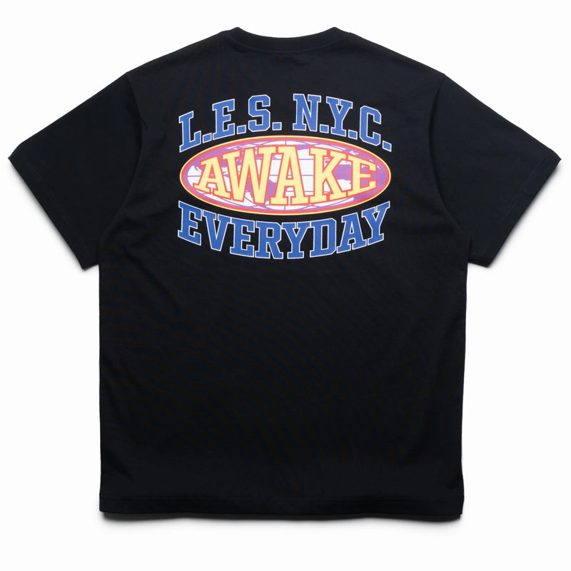 shrinkage Fitted Silhouette Awake NY LES Everyday Tee - Black