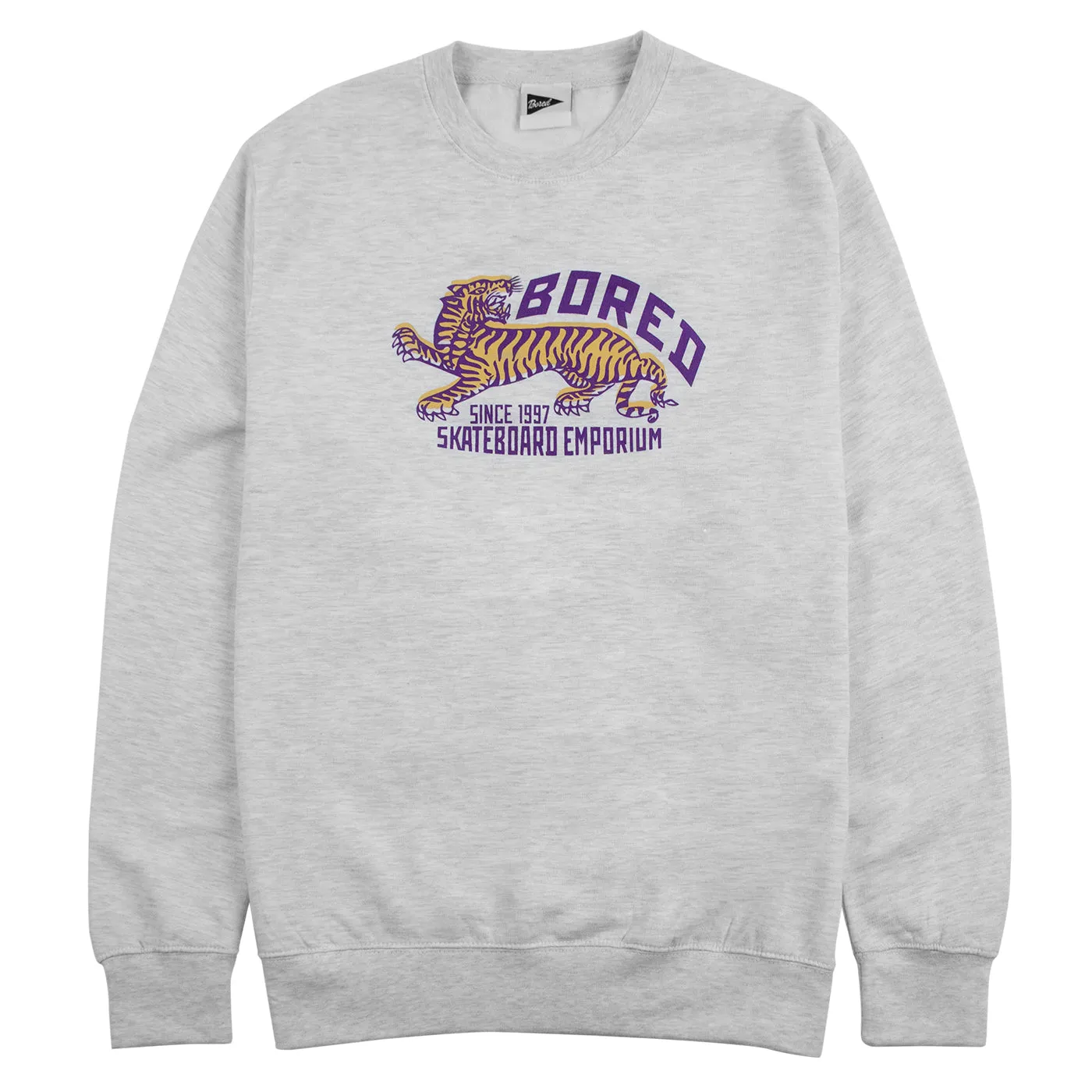 Bored of Southsea Tiger Emporium Sweatshirt - Ash Grey Essential Sporty packable