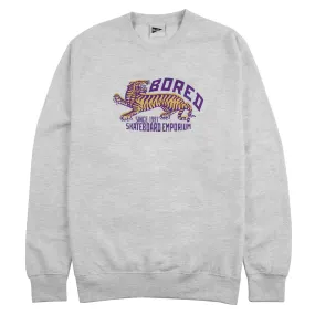 product date night charm factor Weekend Relaxed Bored of Southsea Tiger Emporium Sweatshirt - Ash Grey
