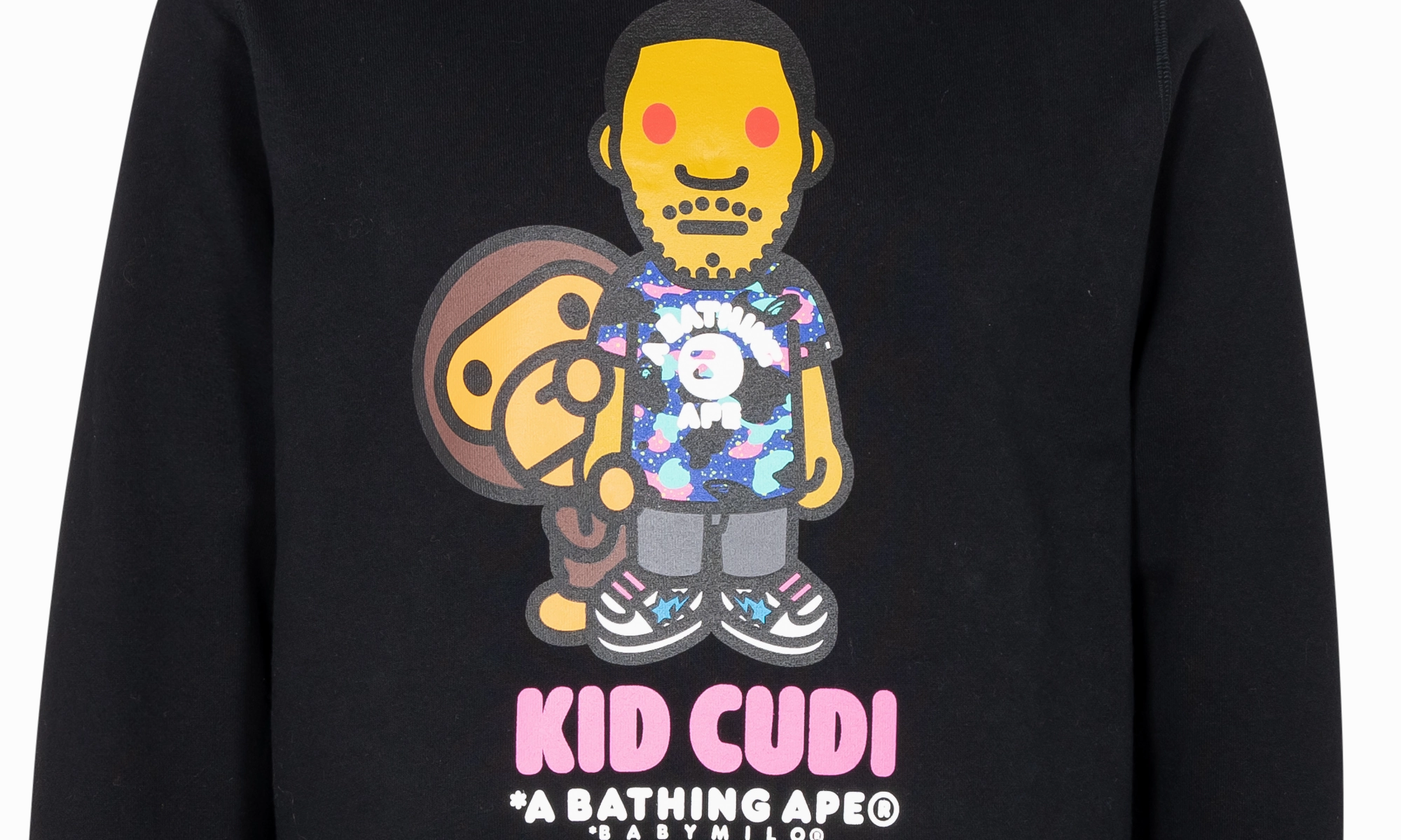 Baby Milo Pullover Hoodie "BAPE x Kid Cudi - Black"