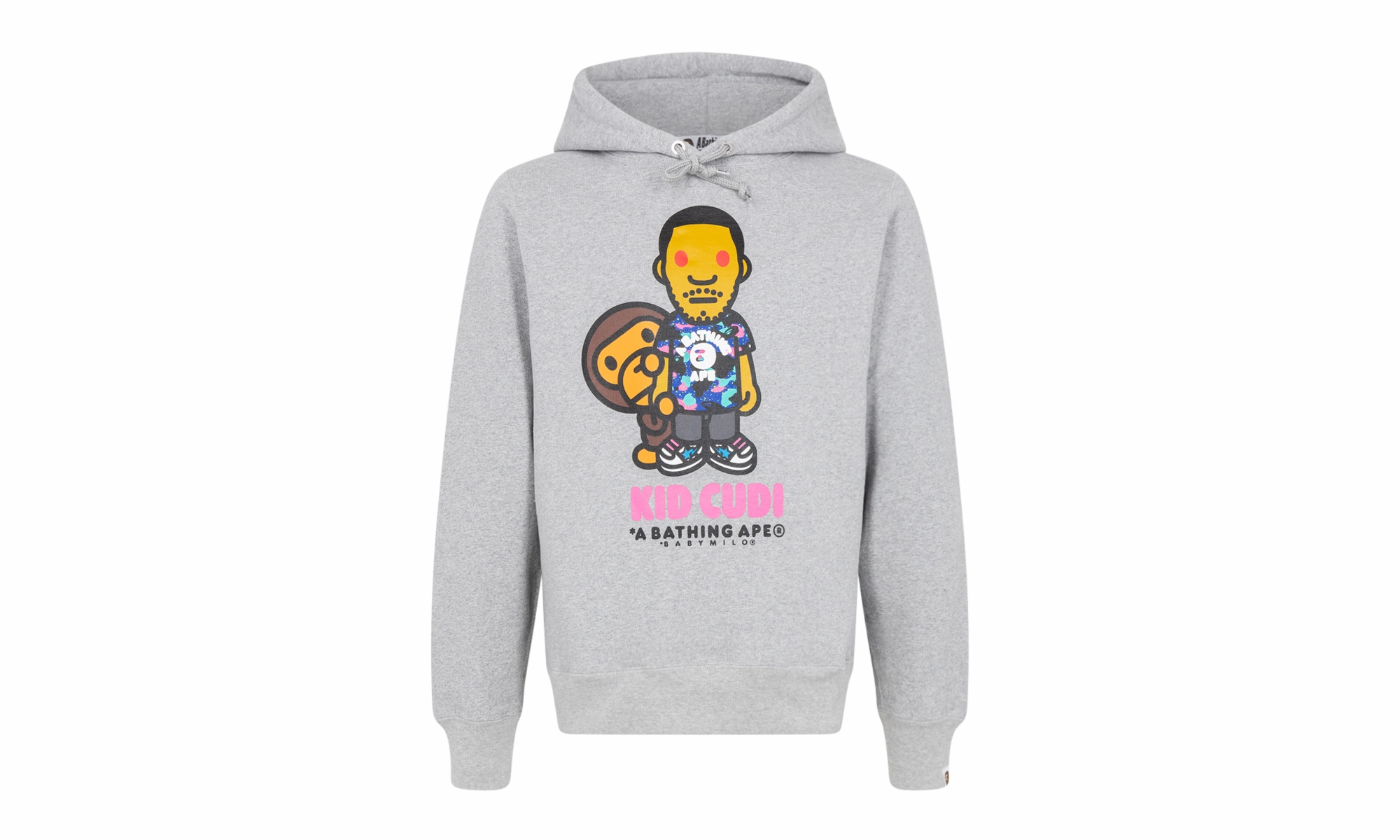 Baby Milo Pullover Hoodie "BAPE x Kid Cudi - Grey"