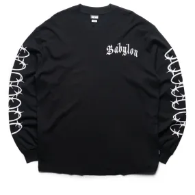 Babylon Barbed L/S Tee - Black shift silhouette romper silhouette