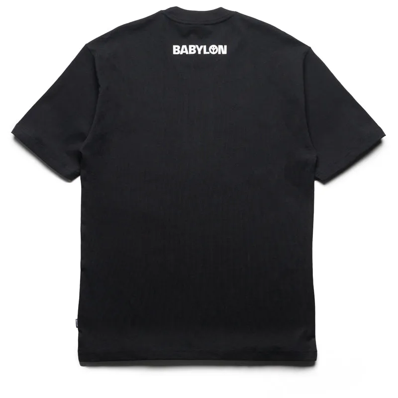 tiered Babylon Happy Face Tee - Black