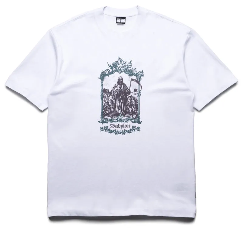 Babylon Reaper Tee - White Yarn Dyed Stripes