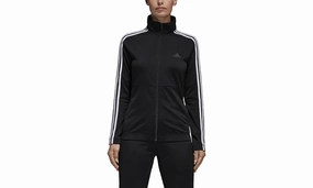 AntiBacterialTreatment Back 2 Basic 3 Stripes Womens Track Jacket "Black / White / Black"