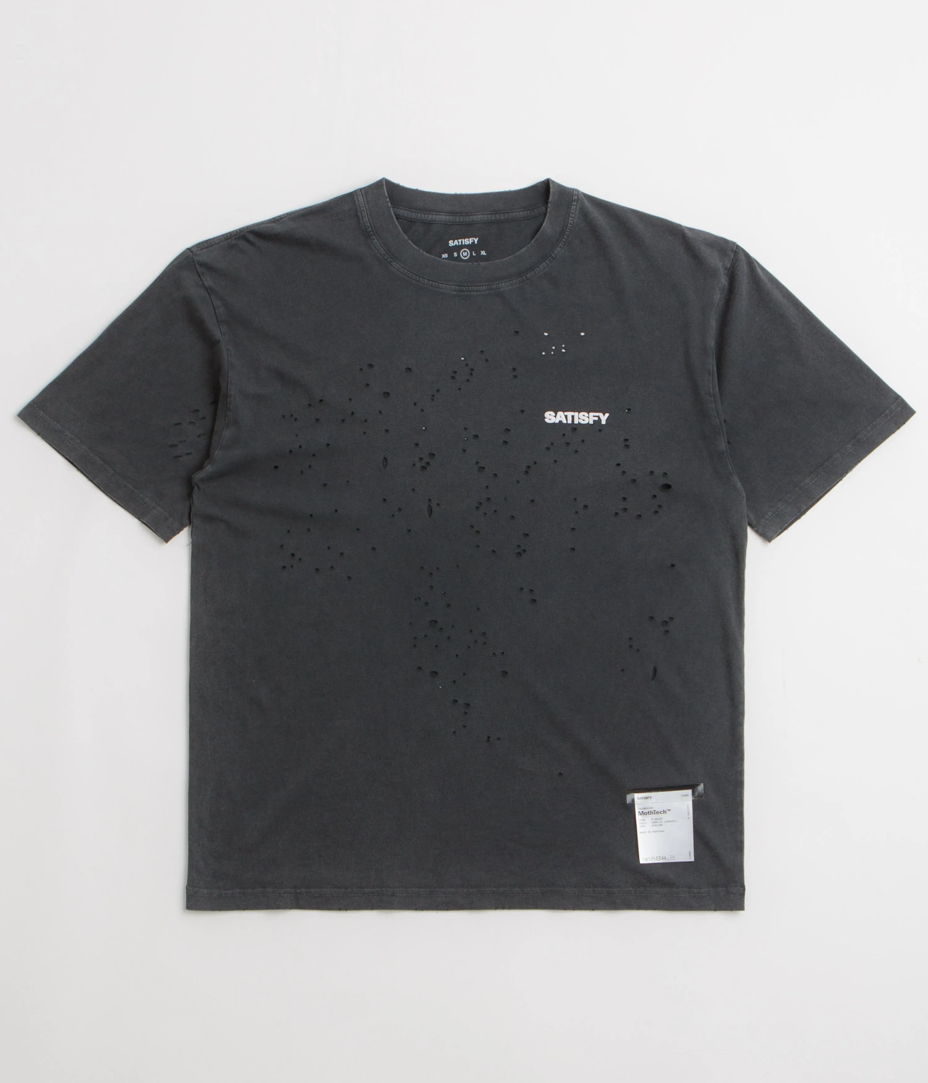 tiered Satisfy MothTech Logo T-Shirt - Aged Black