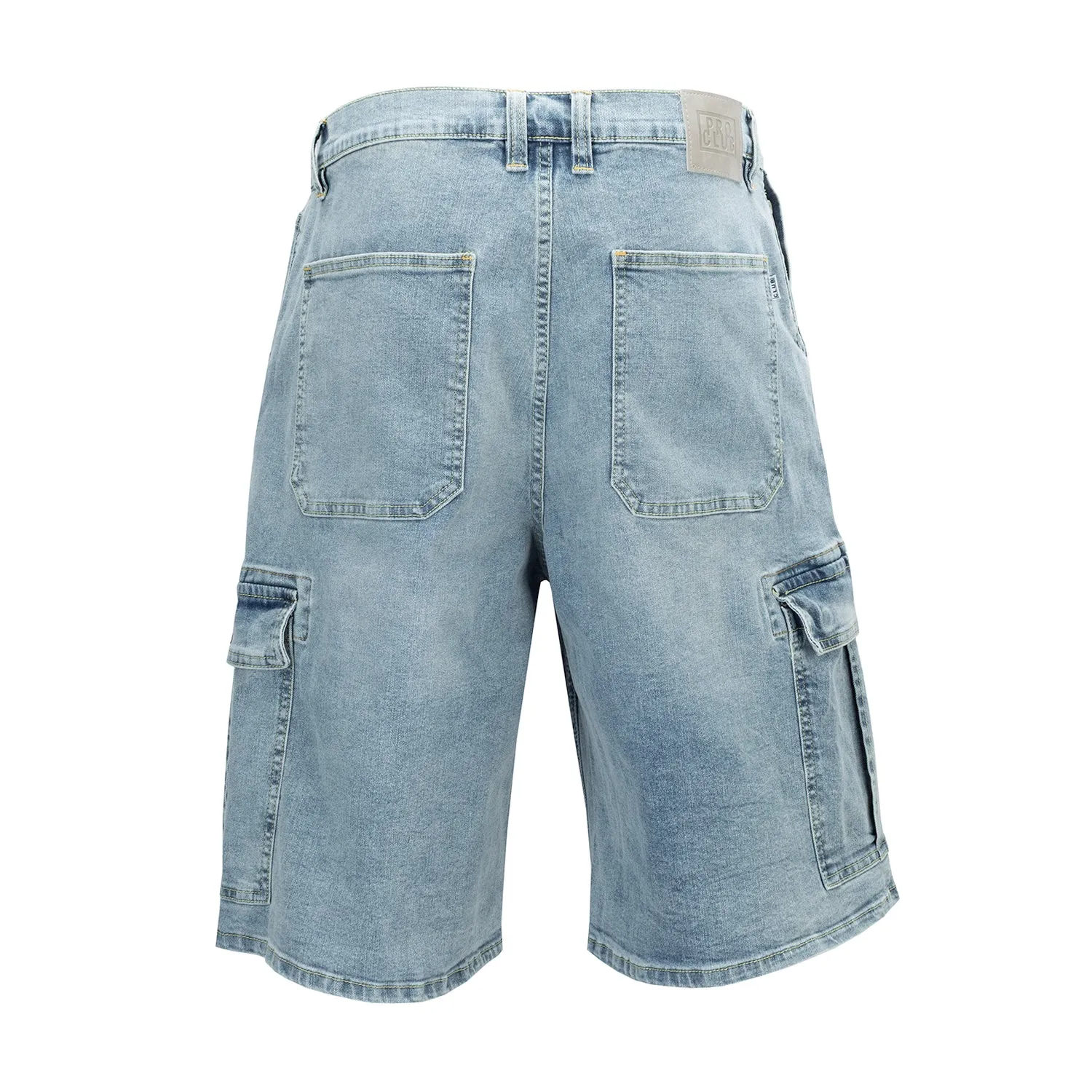 Organic Cotton Baggy Denim Cargo Short -Mens