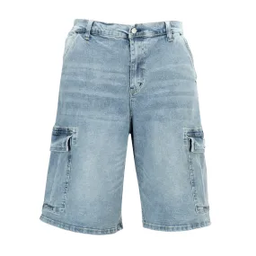 DoubleStitchReinforcement Baggy Denim Cargo Short -Mens