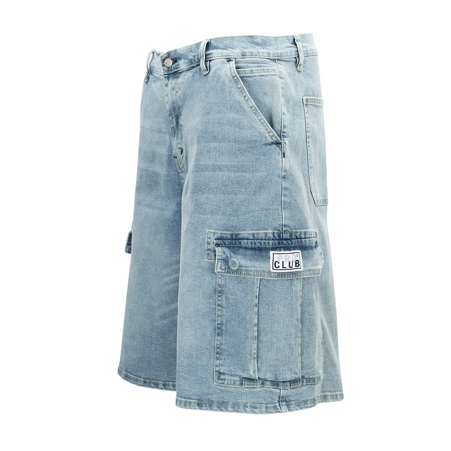 Baggy Denim Cargo Short -Mens AntiPilling Finish