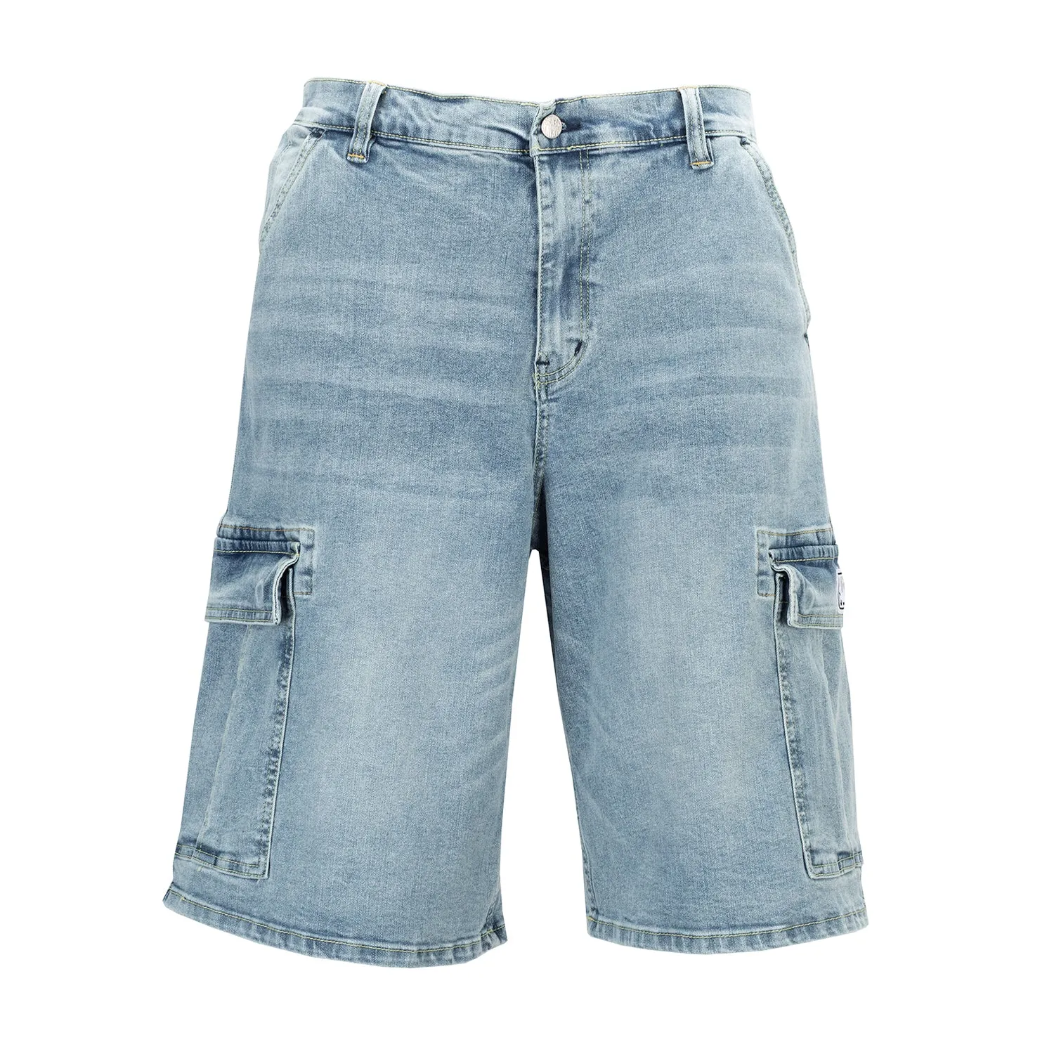 Baggy Denim Cargo Short -Mens Lightweight Construction SmoothEdgeTrim