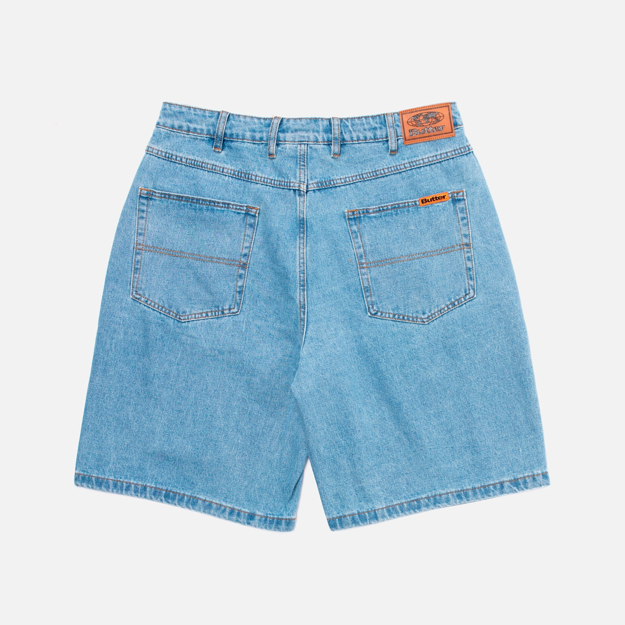 Baggy Denim Shorts Ergonomic Curved Seams