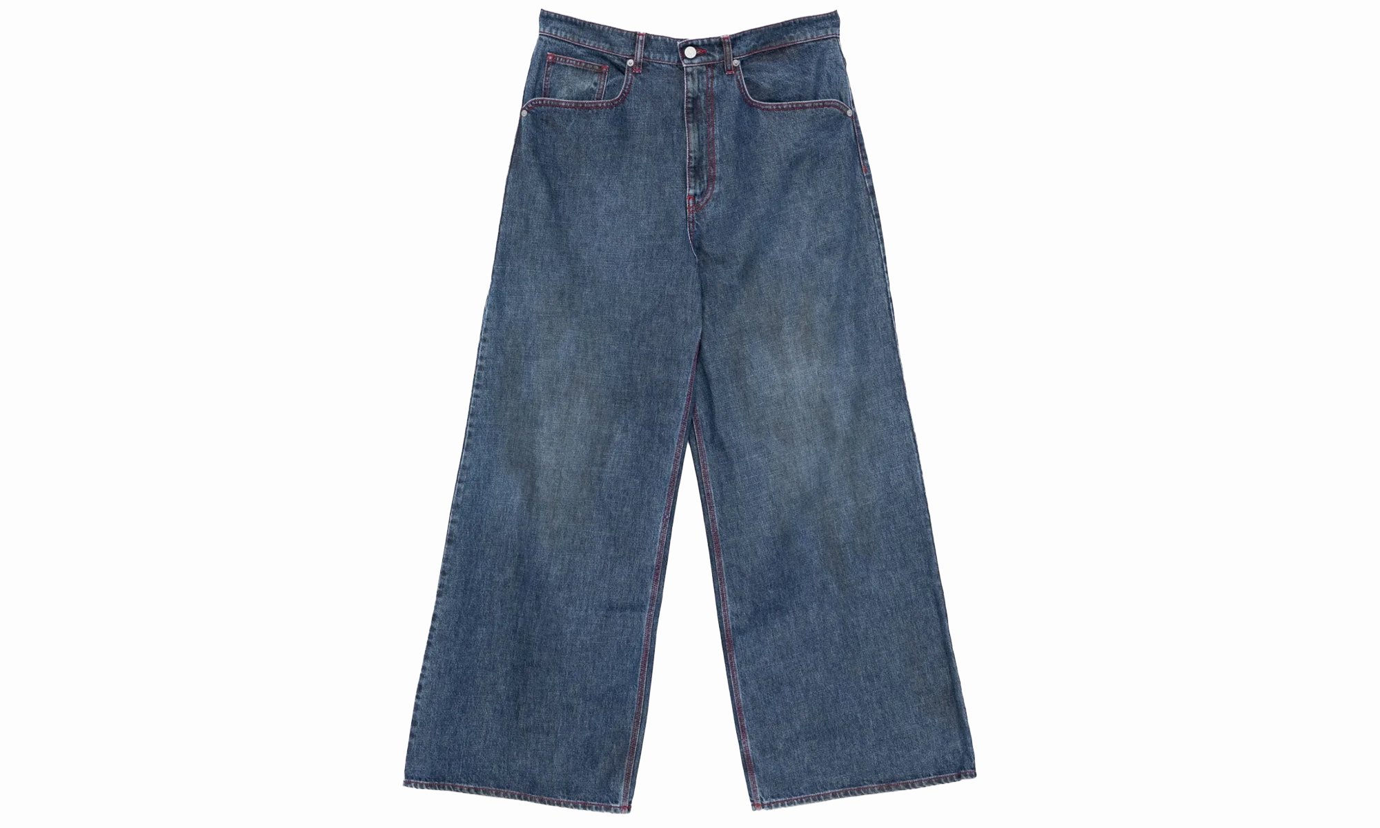 Baggy Indiana Distressed Jeans "Blue" Versatile Winter Warmth