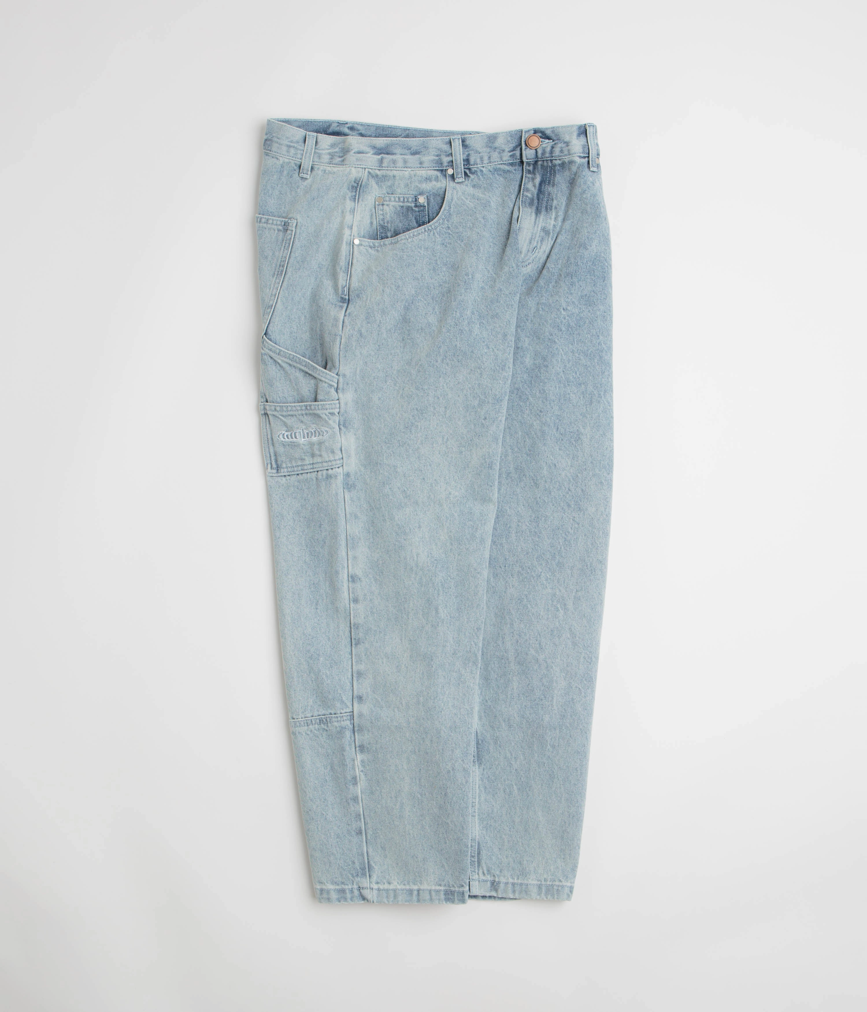 Baglady Carpenter Jeans - Light Wash RecycledPolyester Low Bulk Material