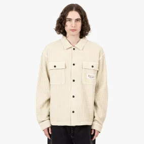 Brain Dead Waffle Button Front Shirt / Tan Anti Pill Technology
