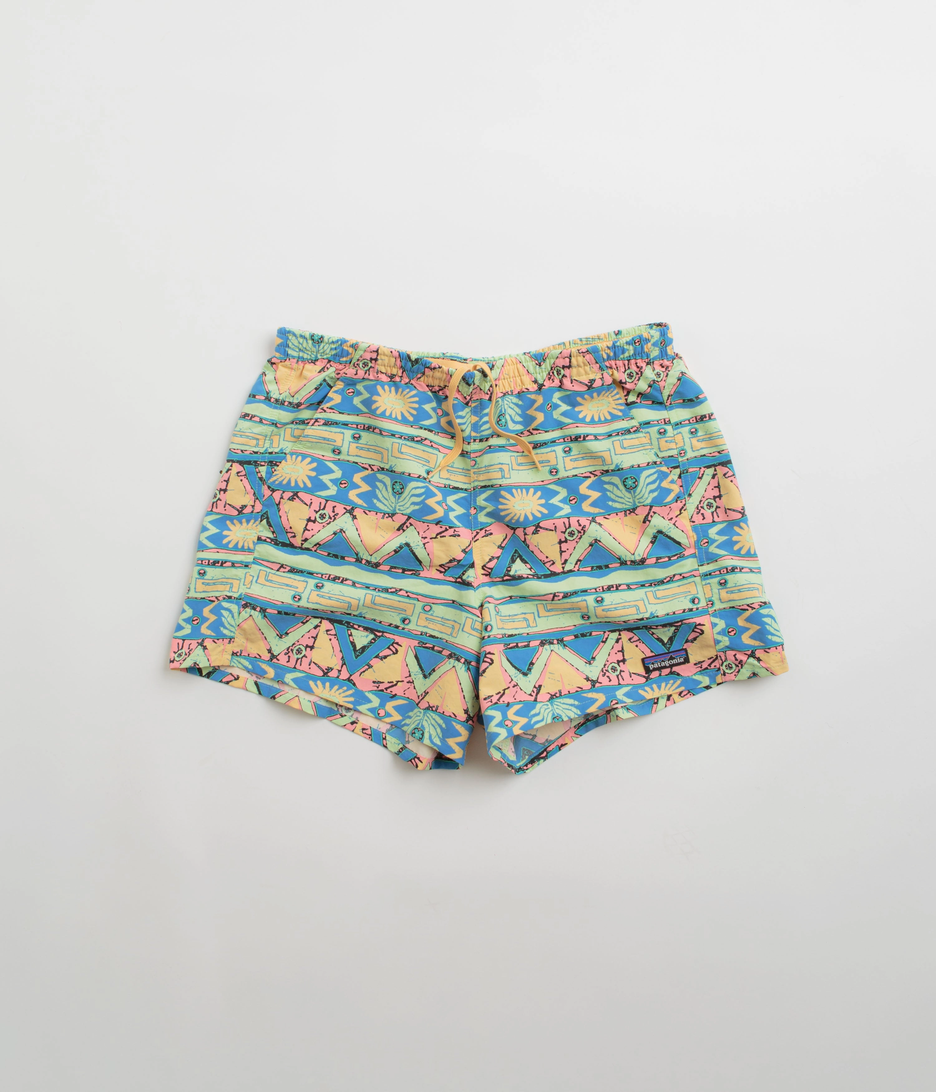 romper Patagonia Womens Baggies 5" Shorts - High Hopes Geo: Salamander Green