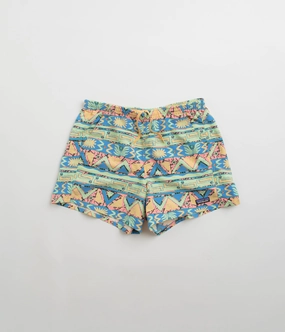 romper Patagonia Womens Baggies 5" Shorts - High Hopes Geo: Salamander Green