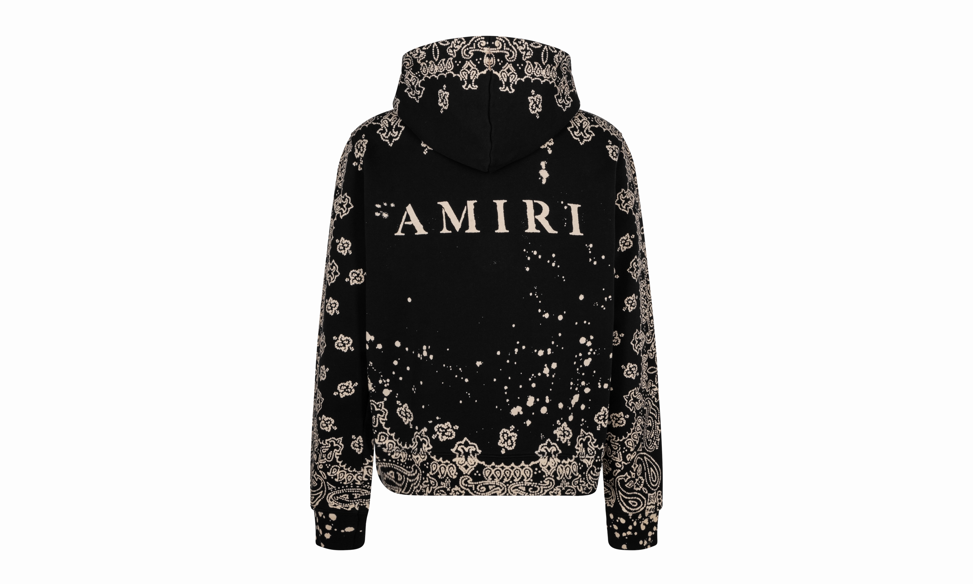 BANDANA BLEACH ALL OVER HOODIE "Black"