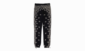 BANDANA BLEACH SWEATPANTS "Black"