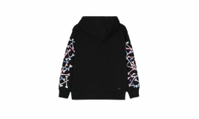 Bandana Bones Stacked Hoodie "BLACK"