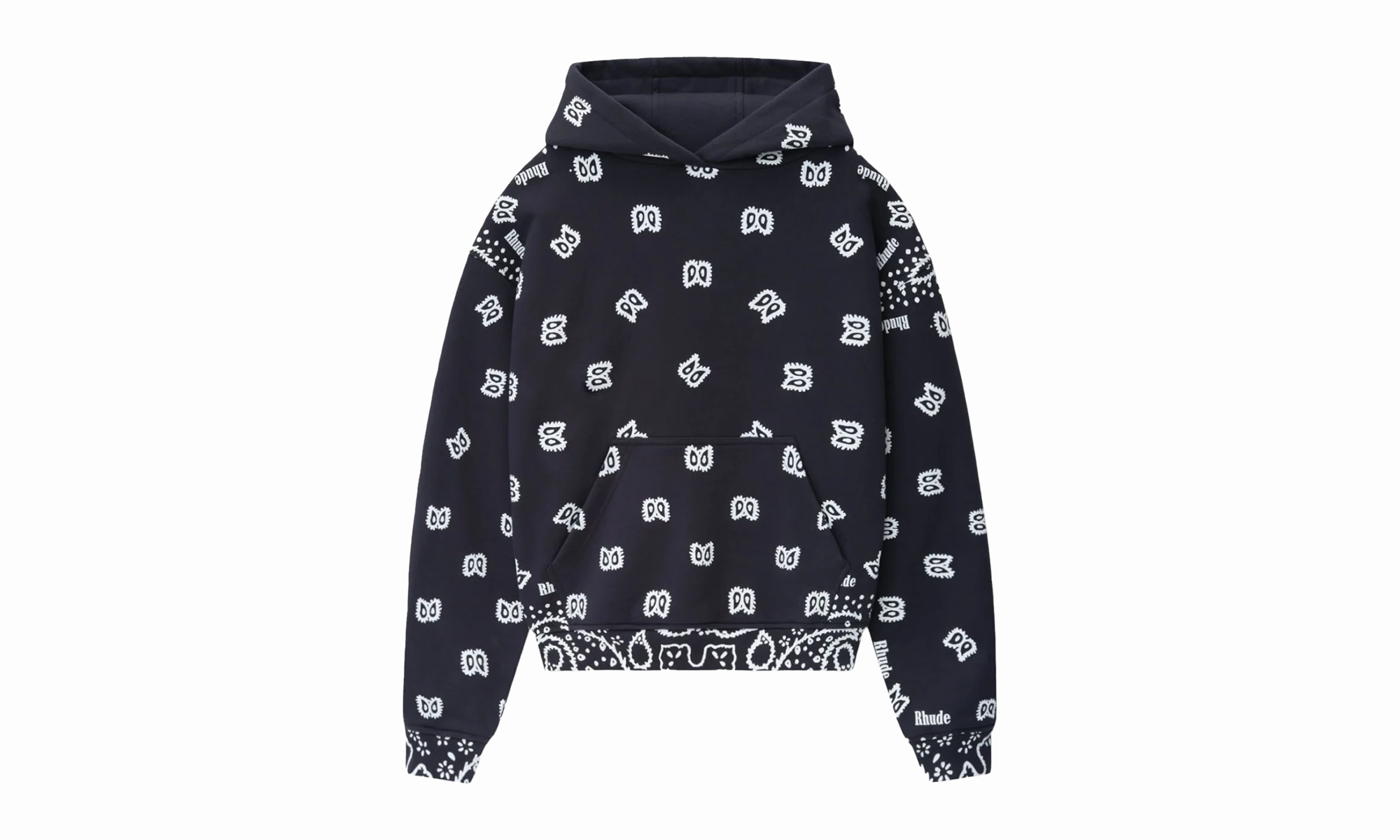Bandana Print Hoodie "Black"