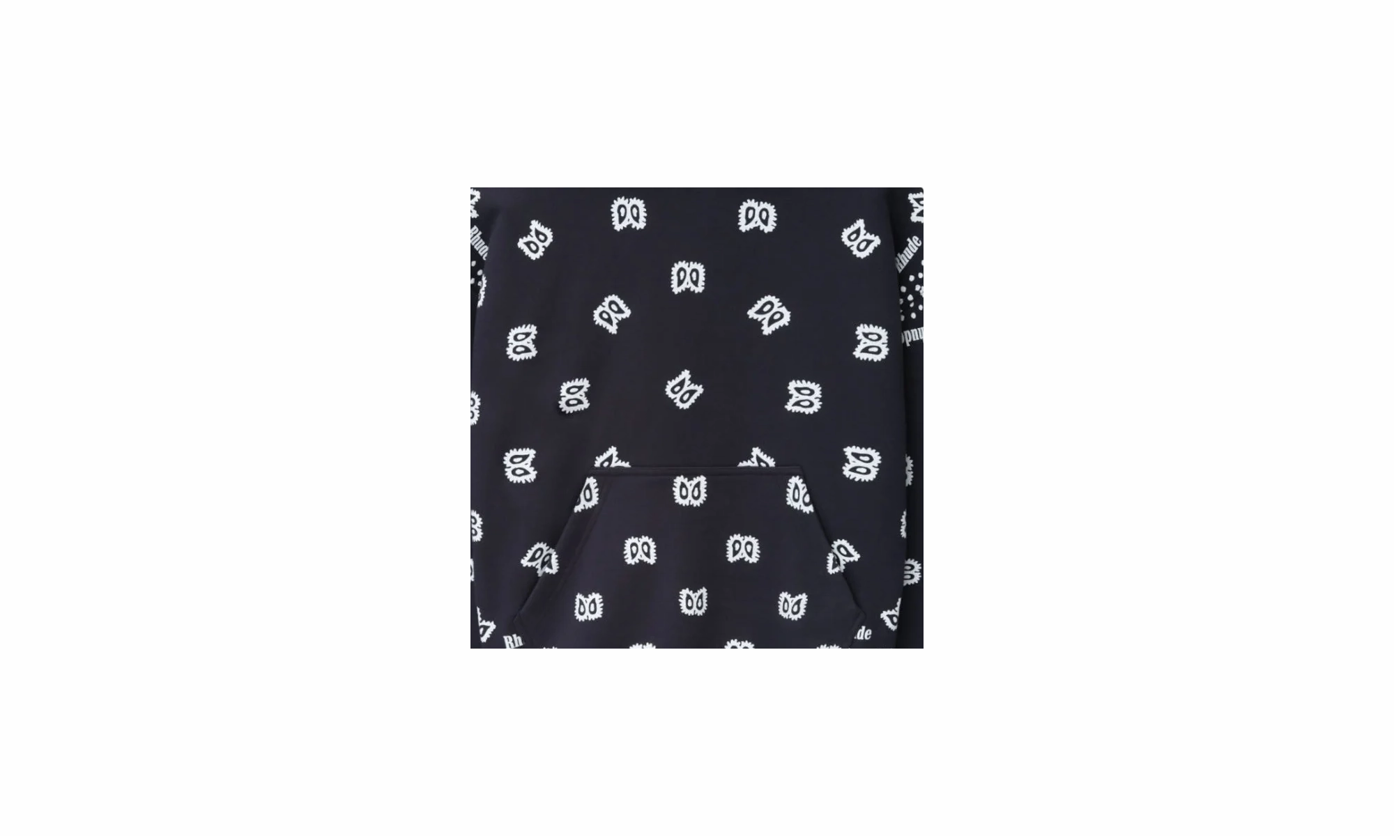Bandana Print Hoodie "Black"