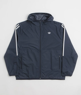 Cold Weather Wear Adidas Skateboarding Windbreaker Jacket - Legend Ink / White