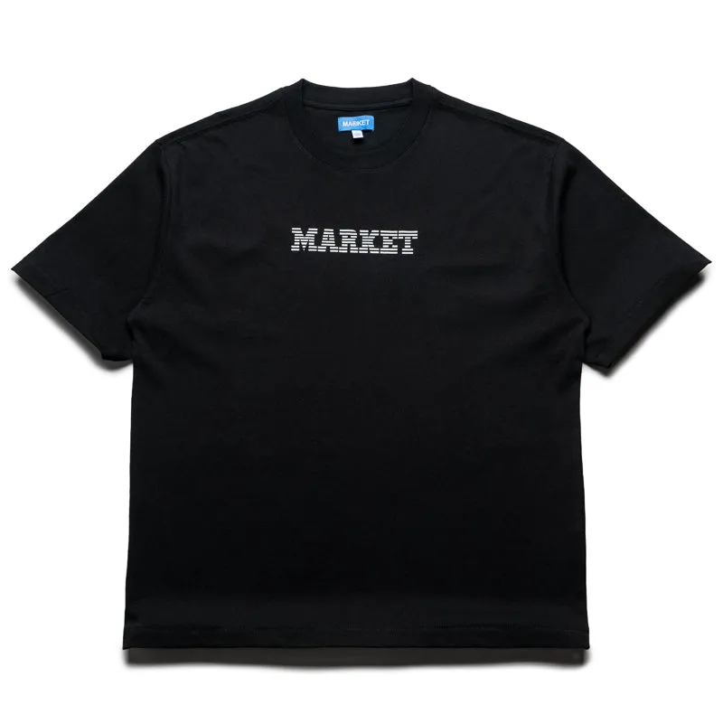 Market Terminally Online Tee - Black quick-drying collars