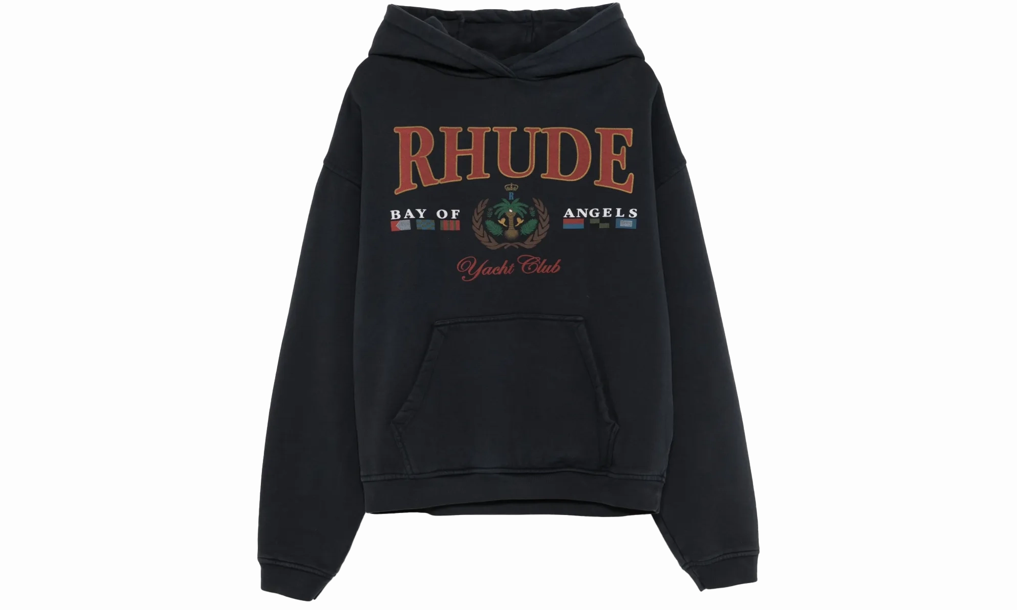 BAY OF ANGELS YACHT HOODIE VTG "BLACK"